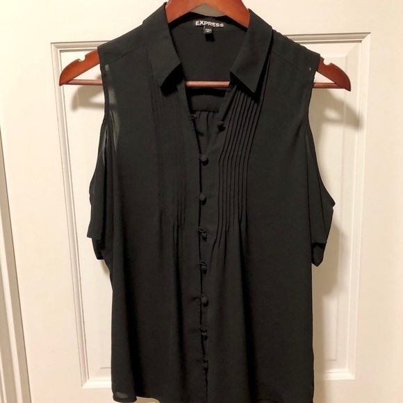 𝅺EXPRESS cold shoulder shirt - Picture 2 of 5